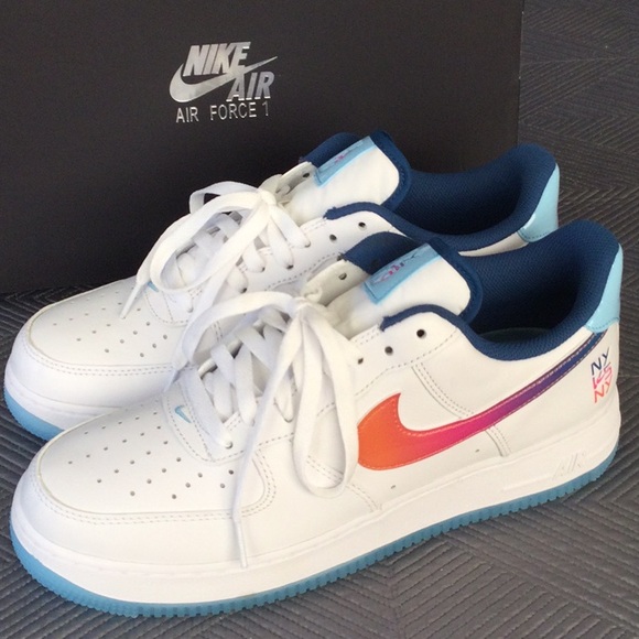 Nike Other - Nike Air Air Force 1 NY VS NY size 9.5 white/blue (aqua) sneakers for men. NWT